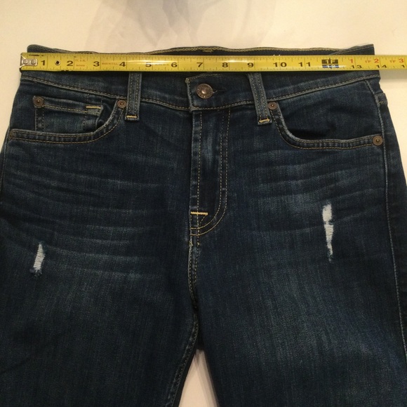 7 For All Mankind Gwenevere Ankle Distressed Skinny Jeans Size 27 - Picture 11 of 14